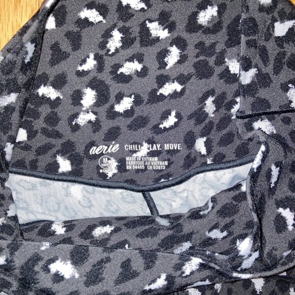 Aerie Real Me high waisted crossover leggings leopard cheetah print bundle of 3 - Picture 6 of 8